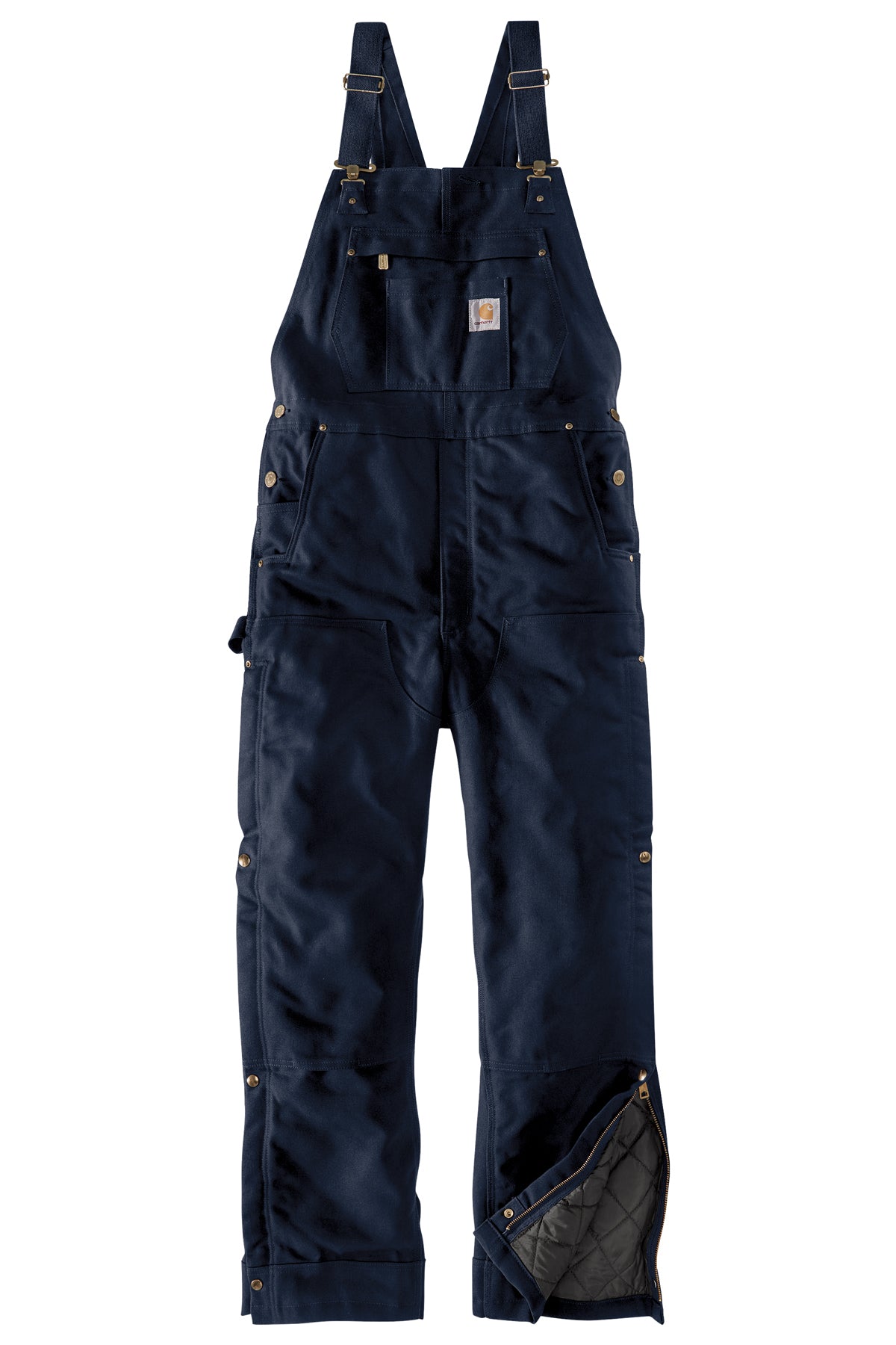 Carhartt® Firm Duck Insulated Bib Overalls Dark Navy