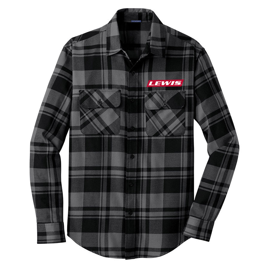Markit W668 BK/GY Plaid Flannel Shirt Grey/Black