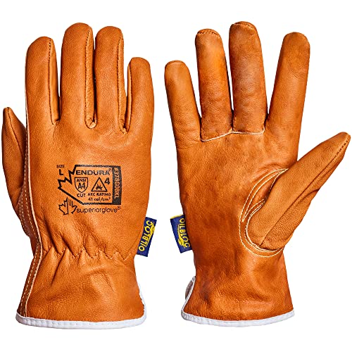 Superior Glove Endura® Kevlar®-Lined Waterstop™ Oilbloc™ Goat-Grain Drivers Glove